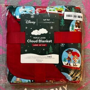 NEW! ❤️ Little Sleepies Disney A Very Pixar Christmas Snow Globes Cloud Blanket